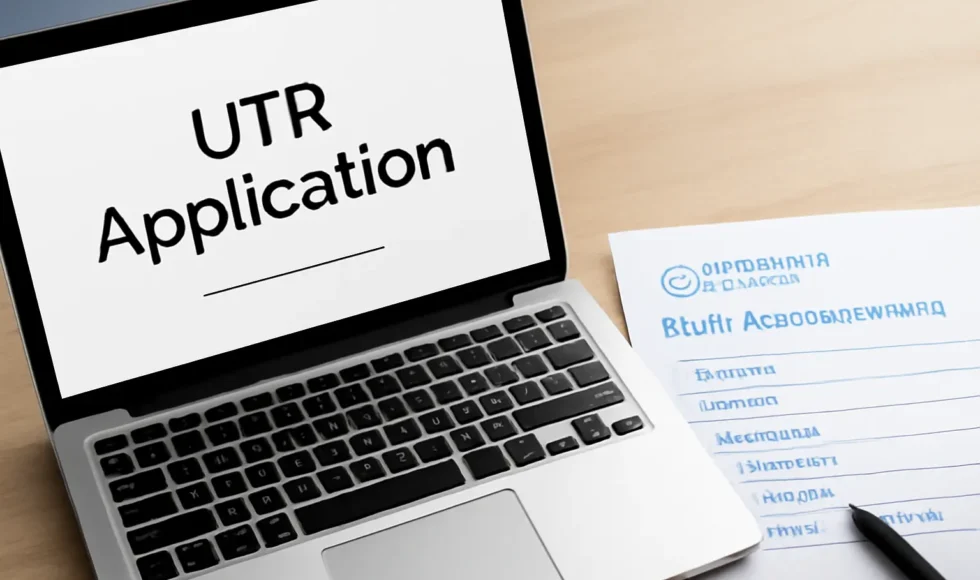 utr number online application